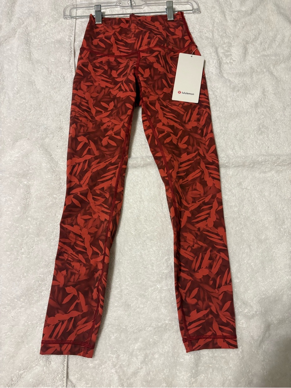 lululemon Red Leaf-Print Tight